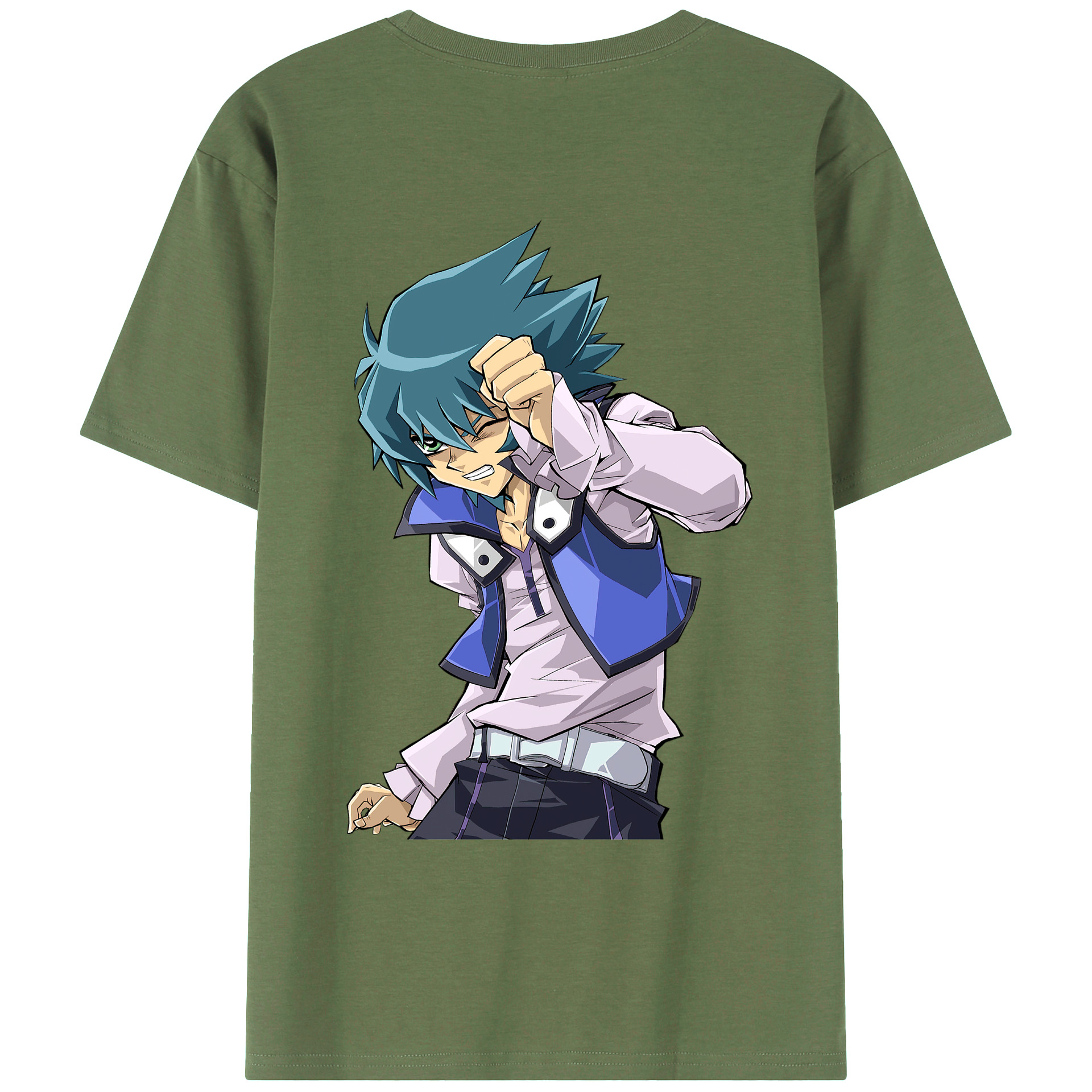 （画像用） 遊☆戯☆王 Yu-Gi-Oh! 綿100％ メンズ半袖Tシャツ（バックプリント） 通気性